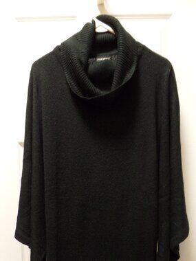 NWoT Lane Bryant 1X 14 16 Cowl Neck Kimono Sleeve Classic BLACK Noir Sweater